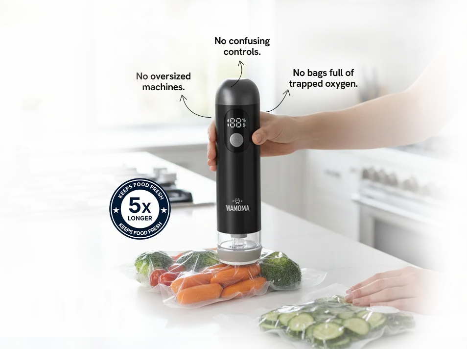 Wamoma vacuum sealer sealing vegetables